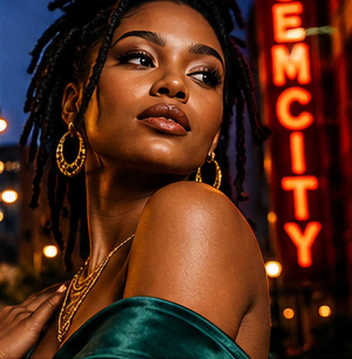 Emerald Paradise Boutique approved Gem City fashion editorial artwork